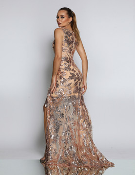 BILLIE GOWN ROSE GOLD - JADORE
