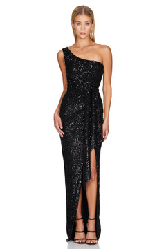 BLACK PALAZZO GOWN - NOOKIE