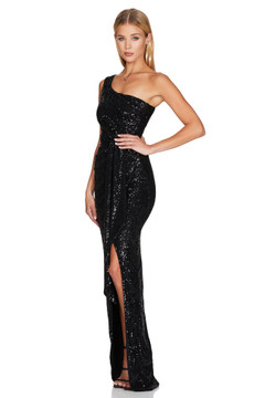 BLACK PALAZZO GOWN - NOOKIE