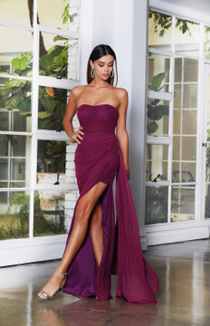 CLARA GOWN - BURGUNDY