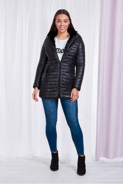 FAUX FUR REVERSIBLE PUFFER 