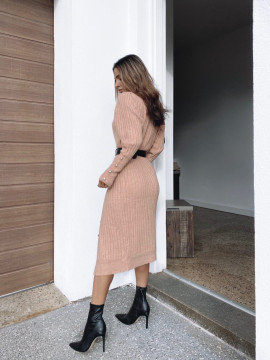 LONG LINE CARDIGAN DRESS