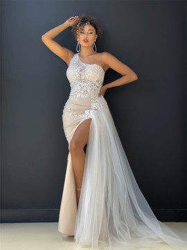 ADELINA GOWN - IVORY/NUDE JX4030