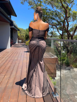 ADELE GOWN BLACK/NUDE