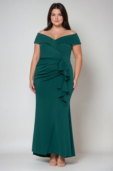 DEENA GOWN EMERALD  - PLUS