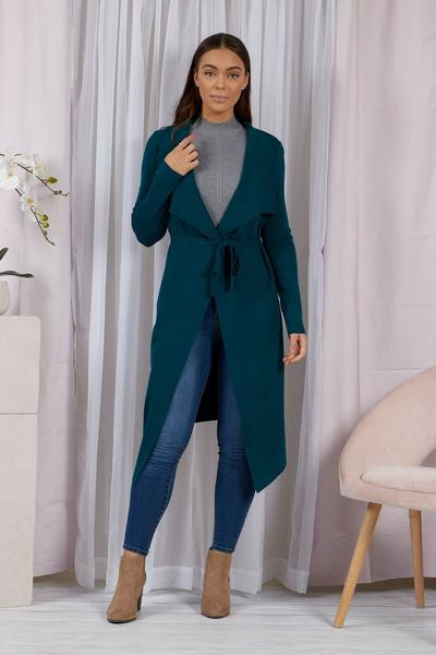 EMERALD GREEN LONG CARDIGAN