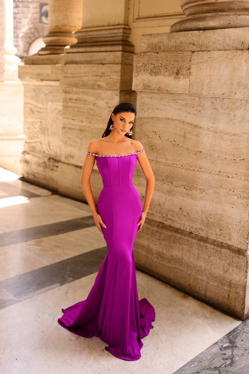 MAGENTA KRISTIN GOWN - NC1086