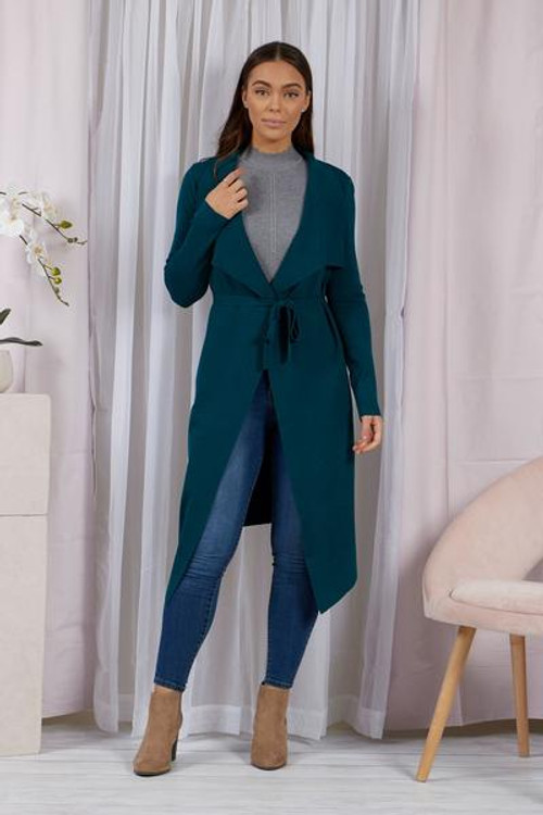EMERALD GREEN LONG CARDIGAN
