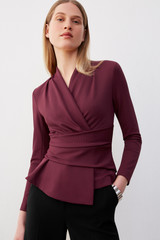 Belleville Top Plum 4-Way Stretch Twill
