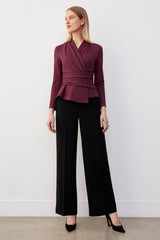 Belleville Top Plum 4-Way Stretch Twill