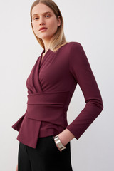 Belleville Top Plum 4-Way Stretch Twill
