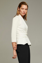 Clever Crepe Belleville Mid Sleeve Top Ivory