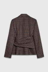 Collingham Jacket Navy And Toffee Check Wool Collingham Jacket Navy And Toffee Check Wool
