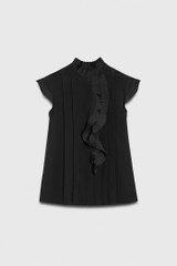 Symons Sleeveless Blouse Black Silk
