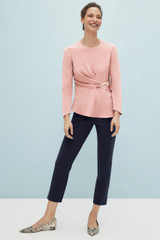 Clever Crepe Barley Top Indigo