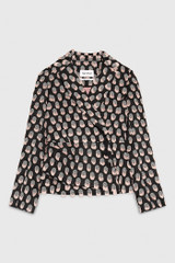 Regent Jacket Black And Blush Pink Premium Jacquard