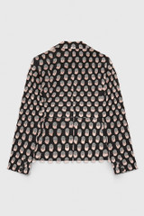 Regent Jacket Black And Blush Pink Premium Jacquard