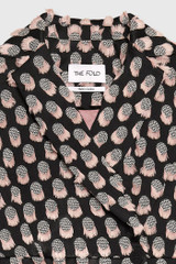 Regent Jacket Black And Blush Pink Premium Jacquard