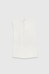 Syros Top Ivory Silk Jersey