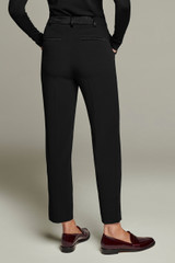 Clever Crepe Slim-Leg Trousers Black