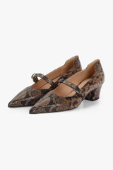 San Casciano 45 Dark Snake-Embossed Leather