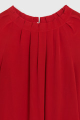Charfield Blouse Garnet Red Silk