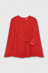 Clever Crepe Barley Top Summer Red