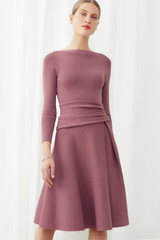 Knitted Camelot Dress Dark Blush Pink