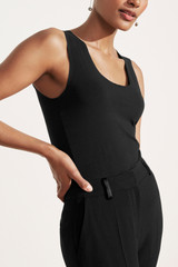 Cortina Layering Vest Black Superfine Modal Cashmere