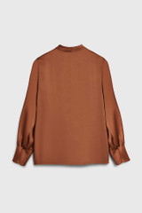 Deloraine Blouse Toffee Silk Satin