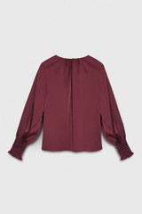 Roseby Blouse Berry Silk Satin Roseby Blouse Berry Silk Satin