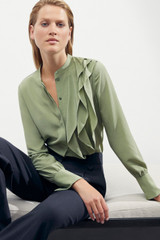 Avebury Blouse Pistachio Silk Avebury Blouse Pistachio Silk