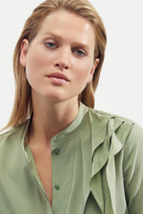Avebury Blouse Pistachio Silk