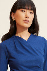 Etienne Top Cobalt Blue Wool Jersey