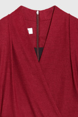 Clarendon Top Cranberry Wool Jersey
