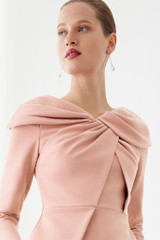 Keystone Top Blush Pink Sculpt Stretch Crepe