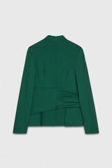 Belleville Top Forest Green Wool Crepe