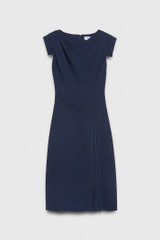 Elland Dress Navy Sculpt Stretch Crepe