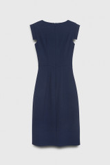 Elland Dress Navy Sculpt Stretch Crepe
