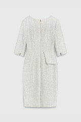Eaton Dress Winter White Signature Tweed-1