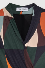 Vicenza Dress Multicoloured Geo Print Jersey