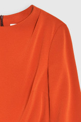 Oban Dress Amber Orange Clever Crepe