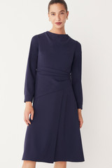 Oban Dress Navy Clever Crepe