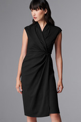 Greenwich Dress Black Stretch Wool Crepe
