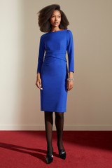 Selborne Dress Cobalt Blue Stretch Wool Crepe