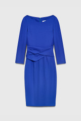 Selborne Dress Cobalt Blue Stretch Wool Crepe