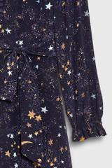 Mayfair Dress Indigo Print Silk
