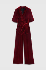Sutri Jumpsuit Deep Crimson Velvet