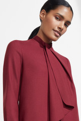 Farringdon Dress Cranberry Red Wool Crepe