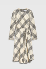Highfield Dress Ivory And Black Check Premium Wool